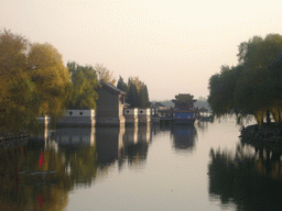 Kunming Lake and pavilions on the northwest side of the Summer Palace, viewed from the Banbi Bridge