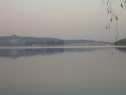 Kunming Lake, Longevity Hill with the Tower of Buddhist Incense, the Seventeen-Arch Bridge and South Lake Island at the Summer Palace, viewed from the West Causeway