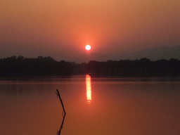 Kunming Lake at the Summer Palace, viewed from the Pavilion of Broad View, at sunset