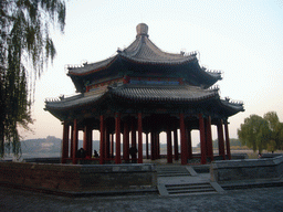 The Pavilion of Broad View at the Summer Palace, at sunset