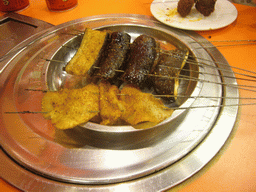 Barbecue in a restaurant in the city center
