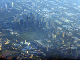 Buildings at the Hongda North Road and Boda Park, viewed from the airplane from Amsterdam