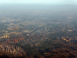 Southeast side of the city, viewed from the airplane from Amsterdam