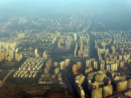 East side of the city, viewed from the airplane from Amsterdam