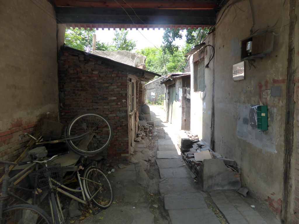 Old houses at the Panjia Hutong alley, viewed from the Fenfang Liuli street
