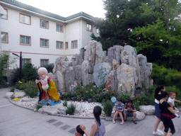 Rocks and statue of Shou, the Chinese God of Longevity, at the south side of Wanshou Park