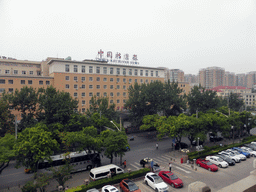 Front of the China Archives News building at Yong`an Road, viewed from our room in the Qianmen Jianguo Hotel