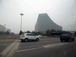 Building along Guang`anmen Outer Street, viewed from the car