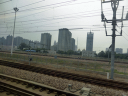 Buildings in the south part of Shijiazhuang, viewed from the high speed train to Zhengzhou