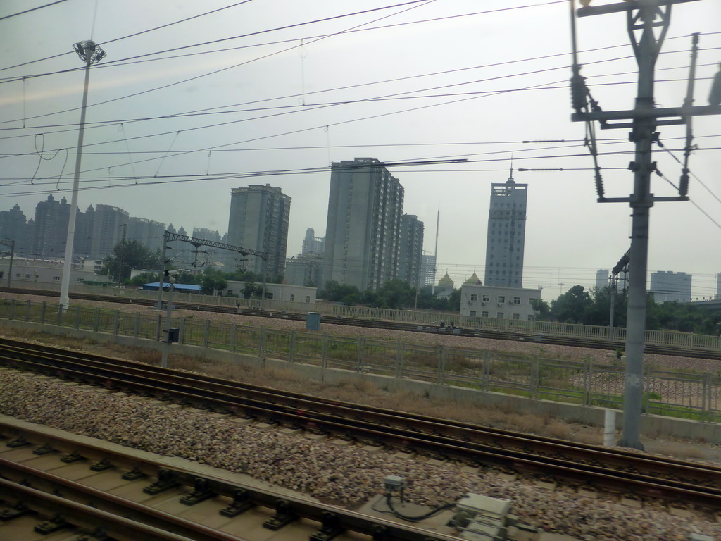 Buildings in the south part of Shijiazhuang, viewed from the high speed train to Zhengzhou