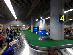 Nijntje statue at the baggage belt at Beijing Capital International Airport