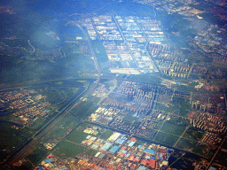 East side of the city, viewed from the airplane from Dalian