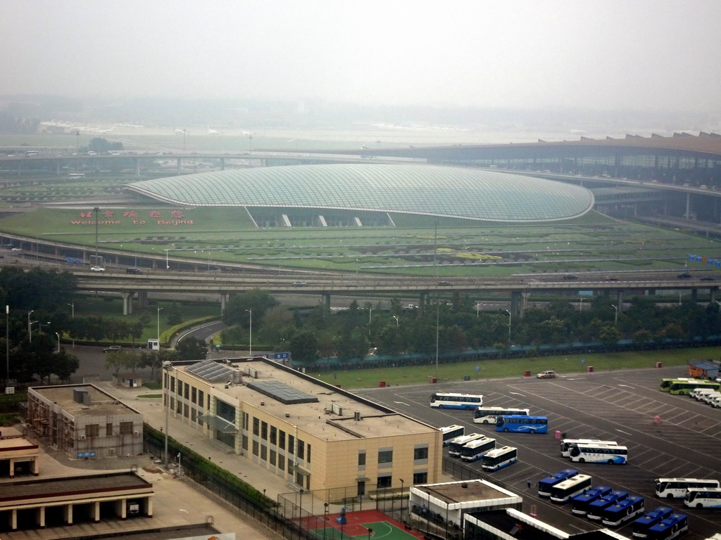 Beijing Capital International Airport, viewed from the airplane from Dalian