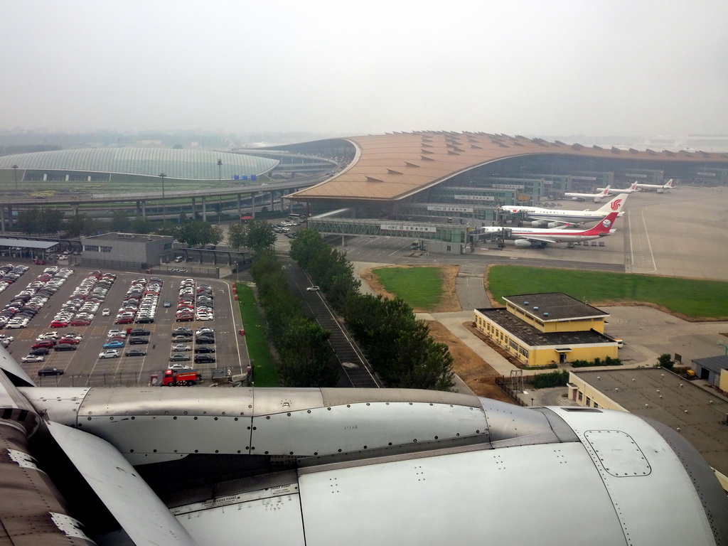 Beijing Capital International Airport, viewed from the airplane from Dalian