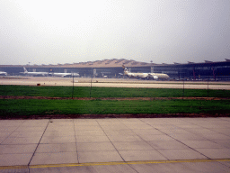 Beijing Capital International Airport, viewed from the airplane from Dalian