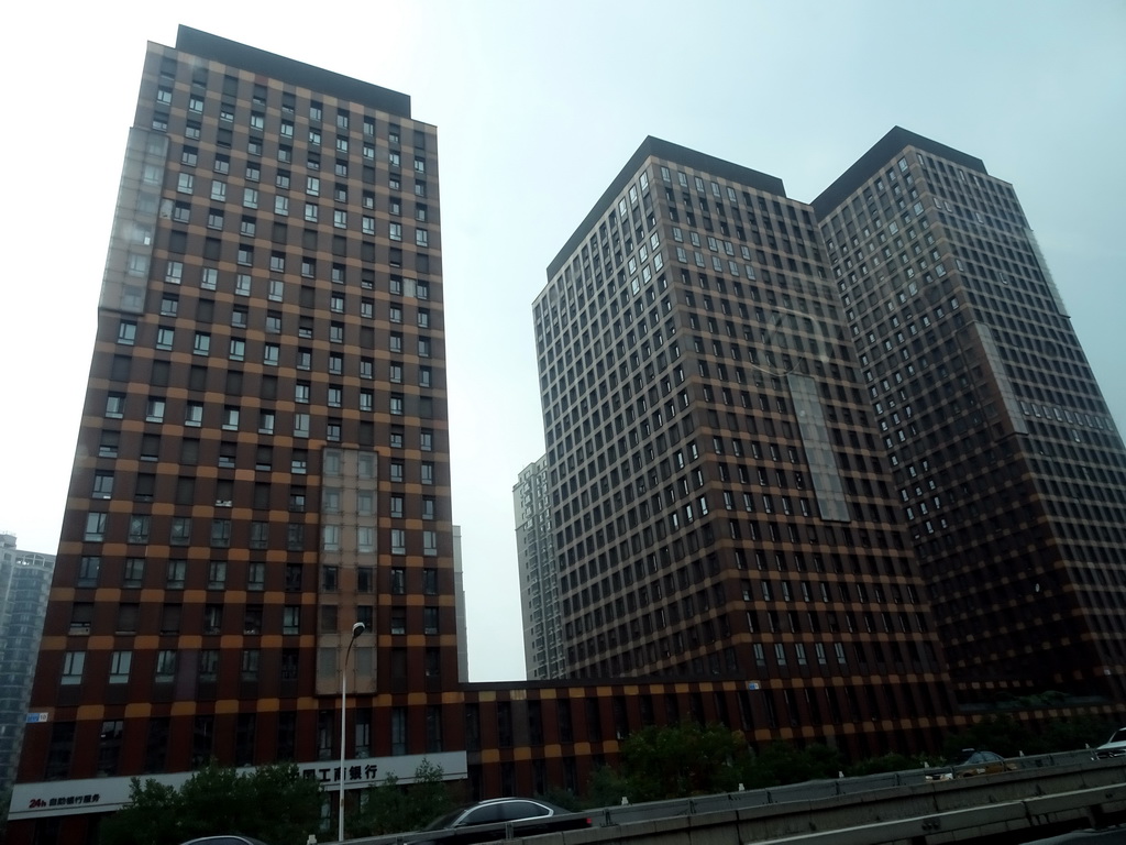 Buildings along the Airport Expressway, viewed from the taxi from the airport to the hotel