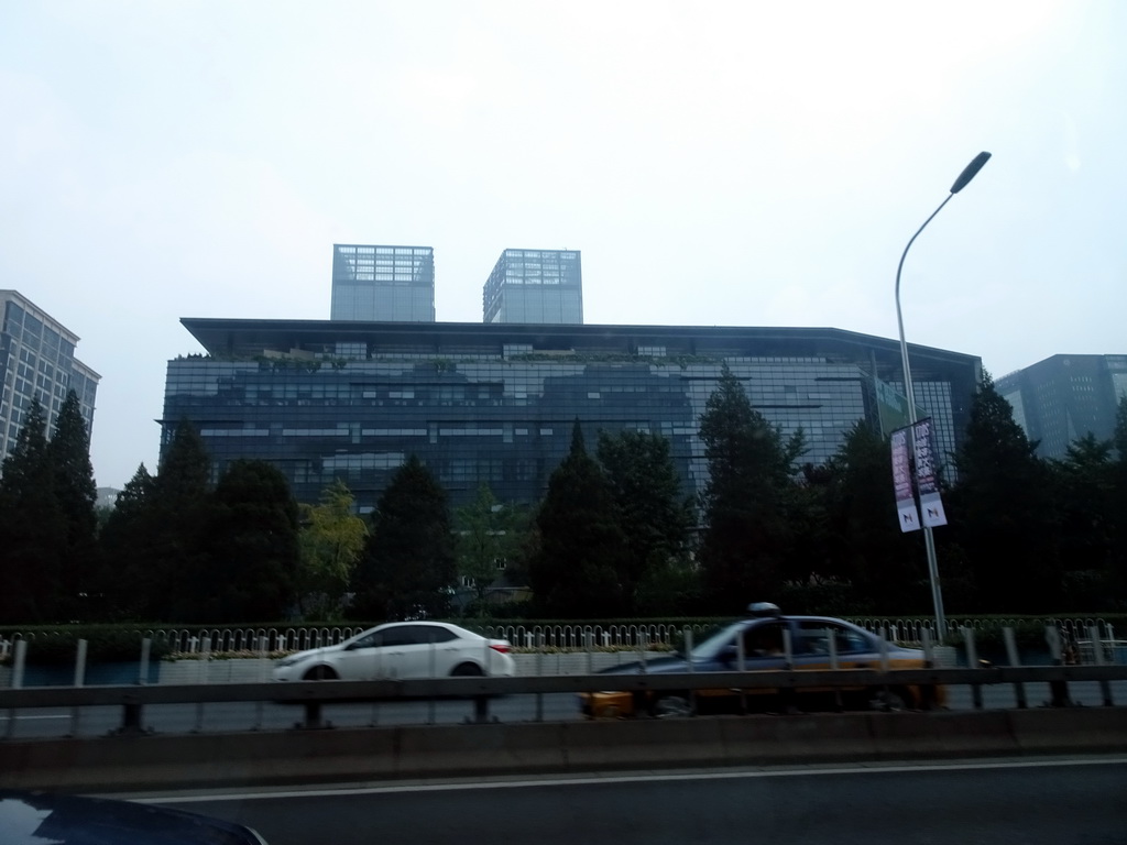 Buildings along the Airport Expressway, viewed from the taxi from the airport to the hotel
