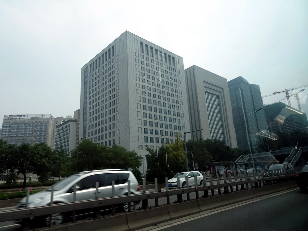 Buildings along the Airport Expressway, viewed from the taxi from the airport to the hotel