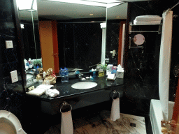 Our bathroom at the Beijing Prime Hotel Wanfujing