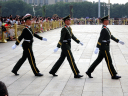 Guards at Tiananmen Square, before the Flag-Lowering Ceremony