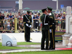 Guards at Tiananmen Square, before the Flag-Lowering Ceremony