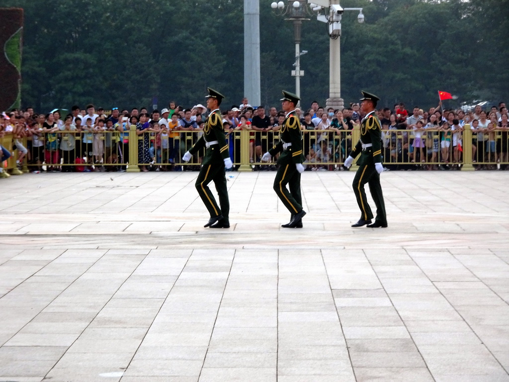 Guards at Tiananmen Square, before the Flag-Lowering Ceremony