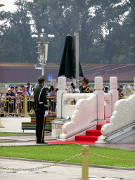 Guards at Tiananmen Square, before the Flag-Lowering Ceremony