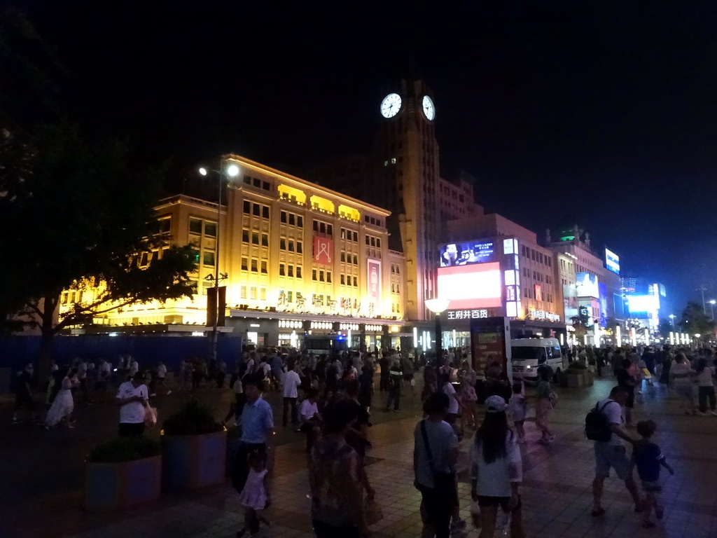 Front of the Wangfujing Department Store at Wangfujing Street, by night