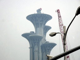 The top of the Olympic Park Observation Tower, viewed from the bus on Beichen West Road