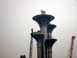 The top of the Olympic Park Observation Tower, viewed from the bus on Beichen West Road