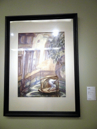 Painting by Zhuang Hongxing at the `Dim in the Dream` exhibition at the fifth floor of the National Art Museum of China, with explanation
