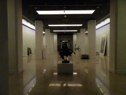 Sculpture and paintings on one of the lower floors of the National Art Museum of China, under renovation