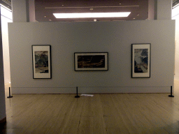 Paintings on one of the lower floors of the National Art Museum of China, under renovation