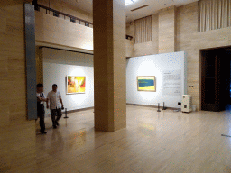 Paintings on one of the lower floors of the National Art Museum of China, under renovation