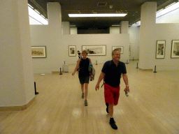 Our friends on one of the lower floors of the National Art Museum of China, under renovation