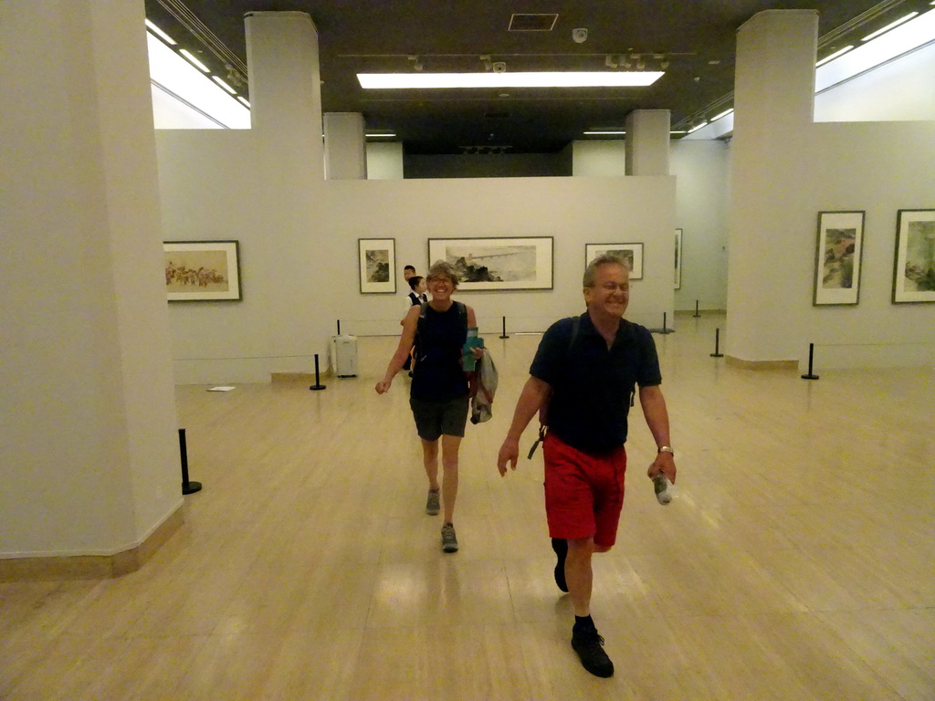 Our friends on one of the lower floors of the National Art Museum of China, under renovation