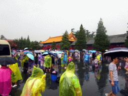 Tourists in front of the entrance to the Working People`s Cultural Palace, southeast of the Forbidden City