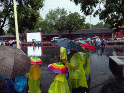 Tourists in front of the East Side Houses, southeast of the Forbidden City