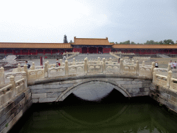 Bridge over the Golden Water River and the western Gate of Glorious Harmony at the Forbidden City