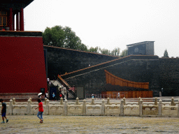Staircase at the northwest side of the Meridian Gate at the Forbidden City
