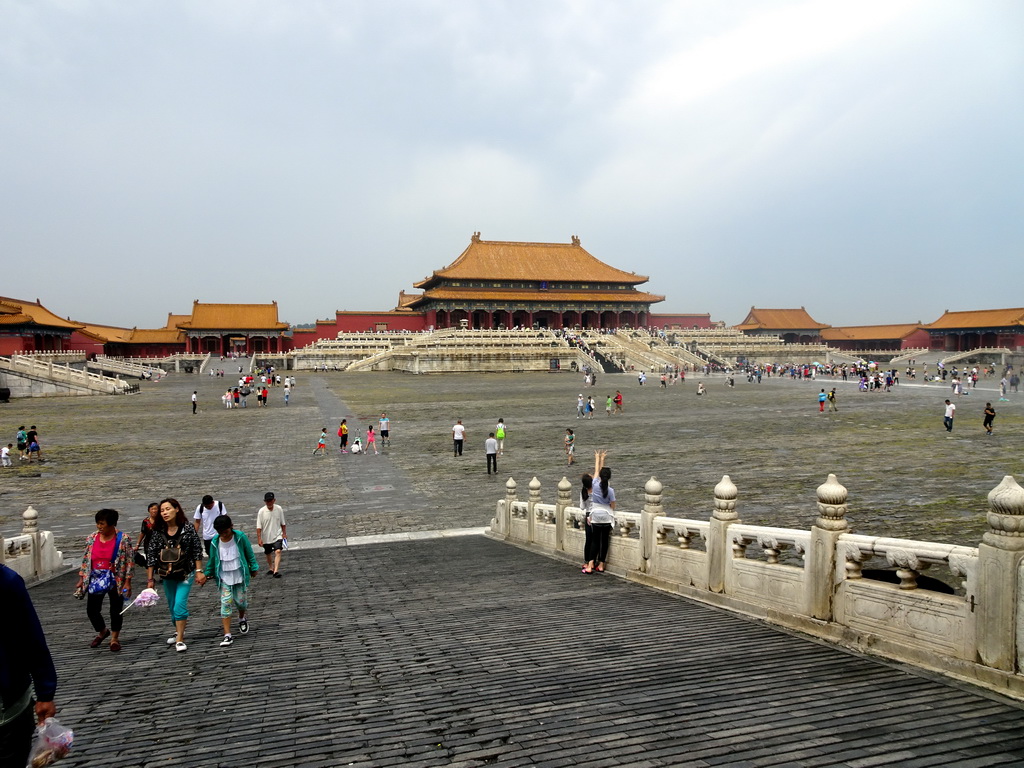 The Hall of Supreme Harmony at the Forbidden City, viewed from the Gate of Correct Conduct