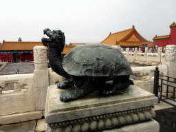Turtle statue at the front of the Hall of Supreme Harmony at the Forbidden City