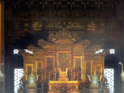 The throne at the Hall of Supreme Harmony at the Forbidden City