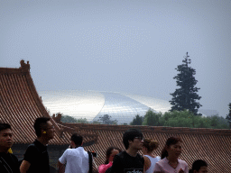 The National Centre for the Performing Arts, viewed from the Hall of Supreme Harmony at the Forbidden City