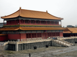 The Pavilion of Embodying Benevolence at the Forbidden City, viewed from the Hall of Supreme Harmony