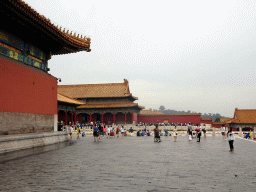 Right front of the Hall of Complete Harmony and the Hall of Preserving Harmony at the Forbidden City
