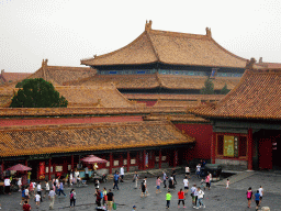The Hall for the Worship of Ancestors at the Forbidden City, viewed from the back side of the Hall of Preserving Harmony