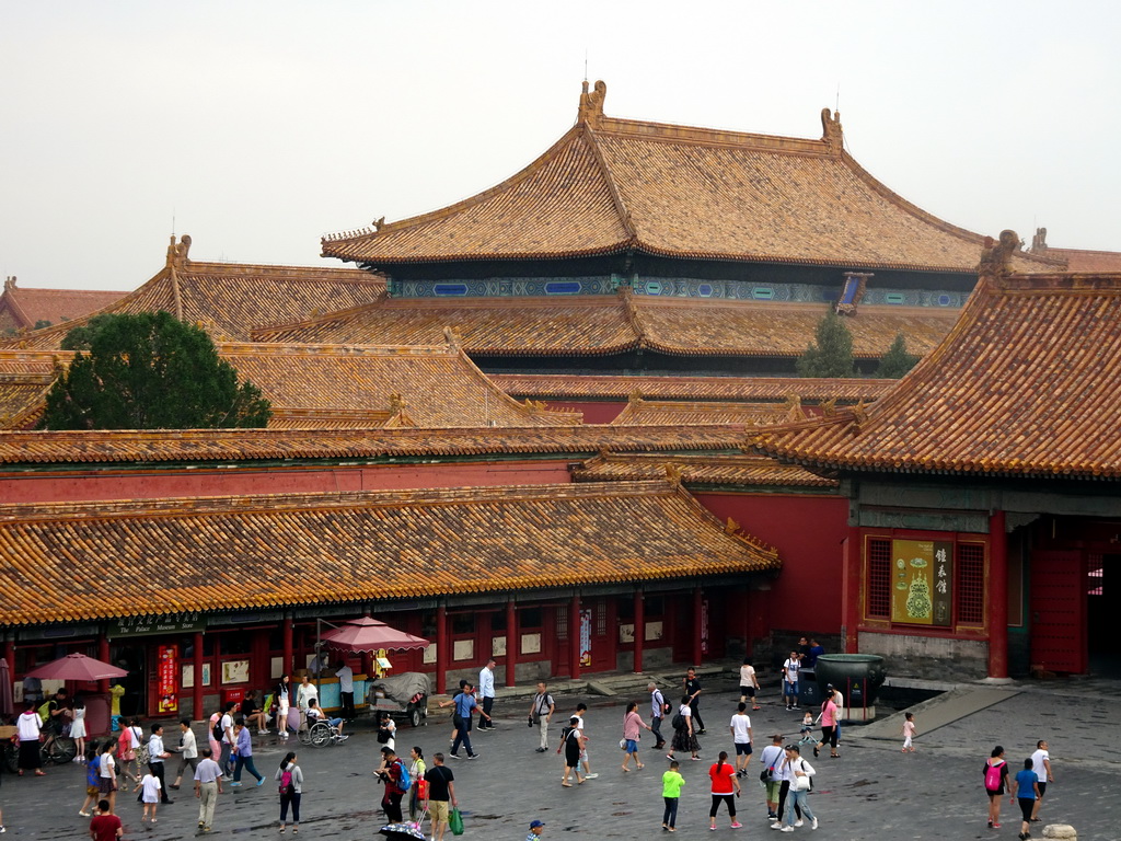 The Hall for the Worship of Ancestors at the Forbidden City, viewed from the back side of the Hall of Preserving Harmony