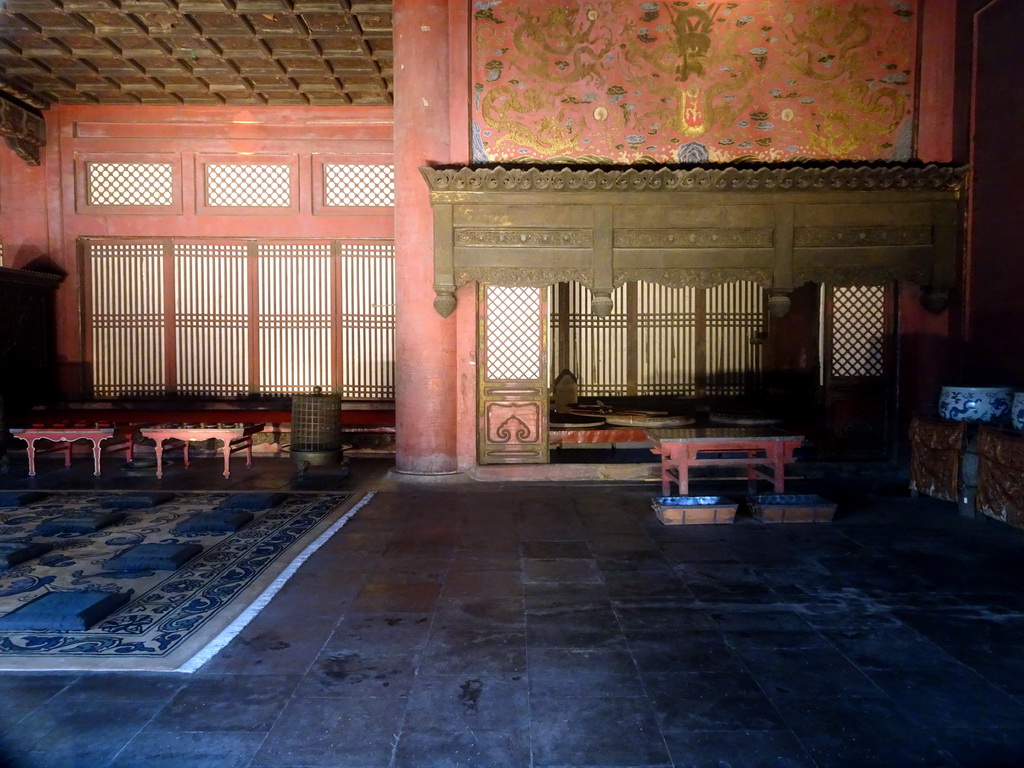 Interior of the Hall of Earthly Tranquility at the Forbidden City