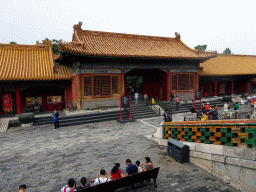 The south gate to the Imperial Garden of the Forbidden City, viewed from the back side of the Hall of Heavenly Purity